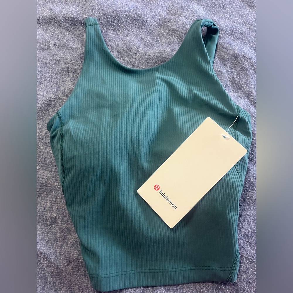 lululemon athletica Teal Ribbed Tank Top